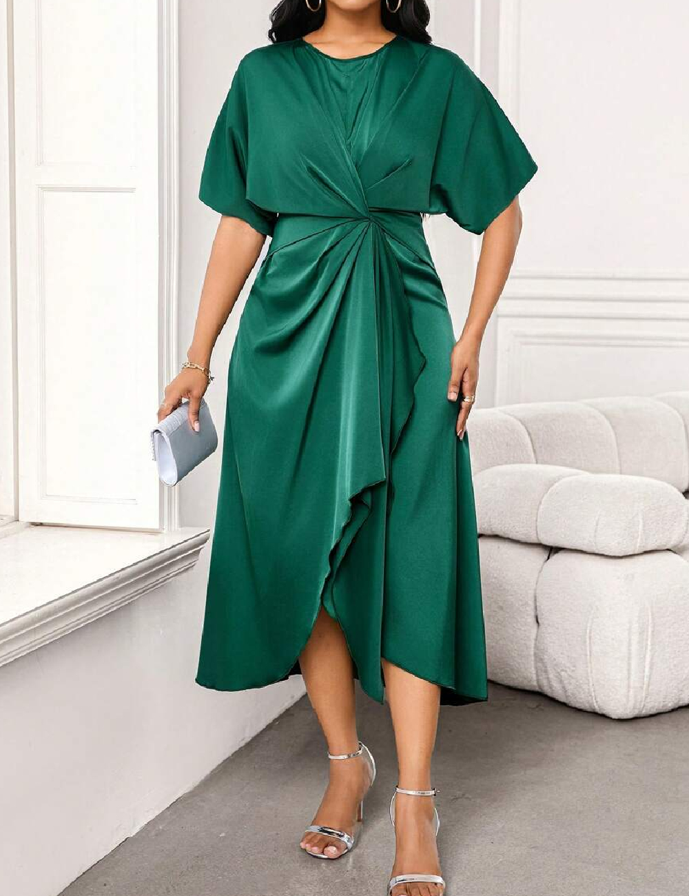 Rochie medie SHEIN, verde