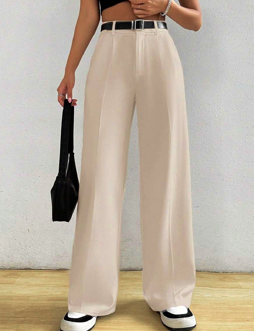 Pantaloni SHEIN, crem - 1 | YEO