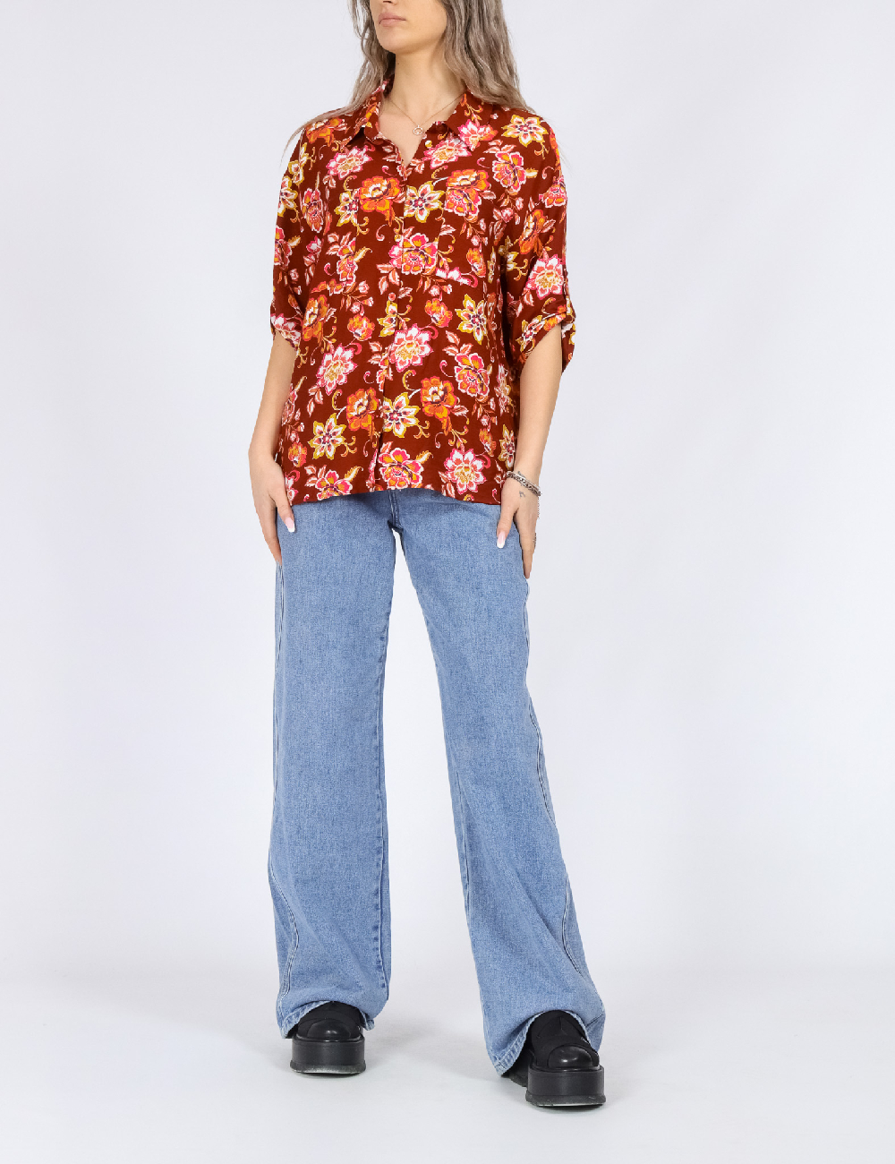 Camasa Vero Moda, caramiziu