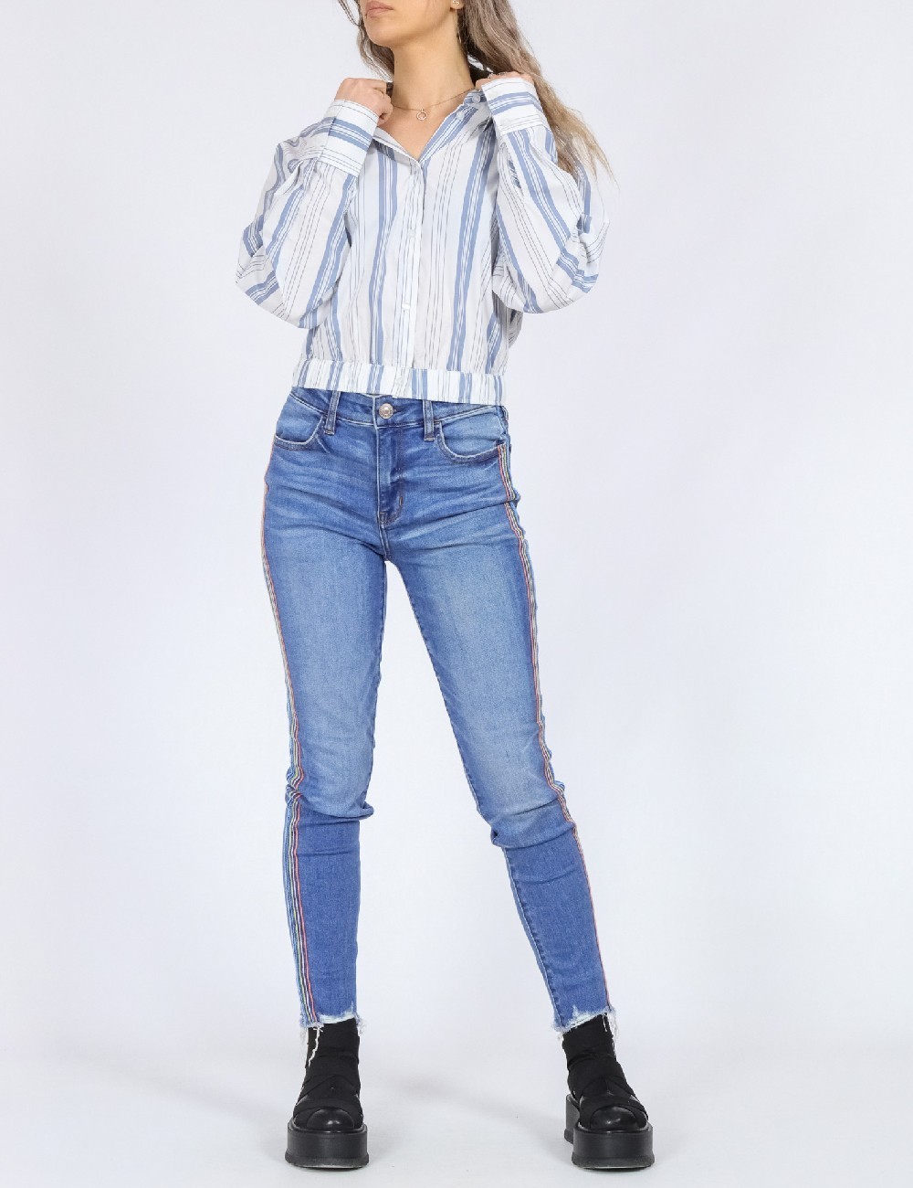 Camasa Jack&Jones, alb/albastru - 1 | YEO