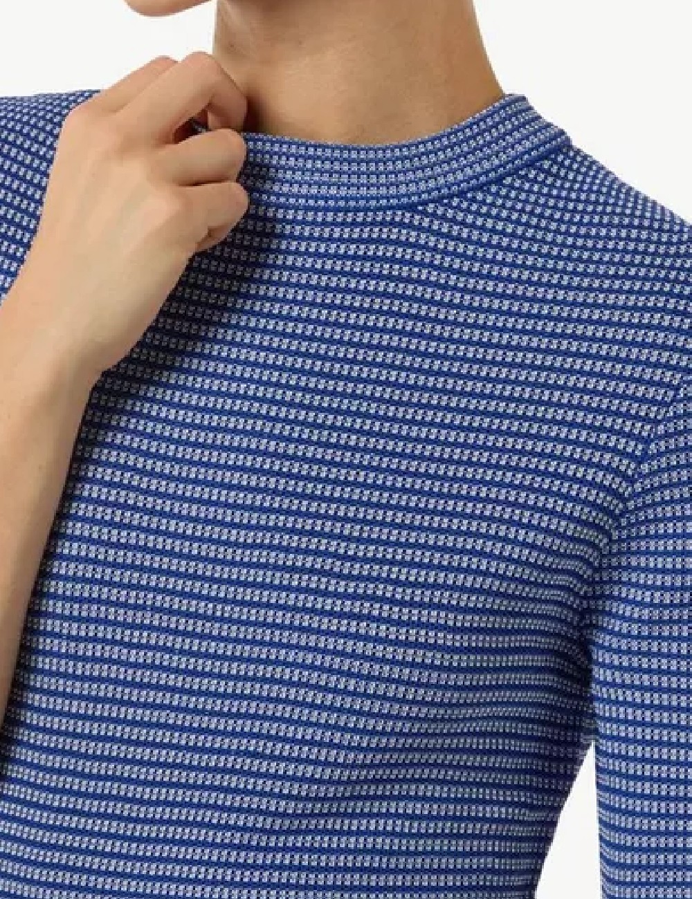Bluza Comma, alb/albastru - 1 | YEO