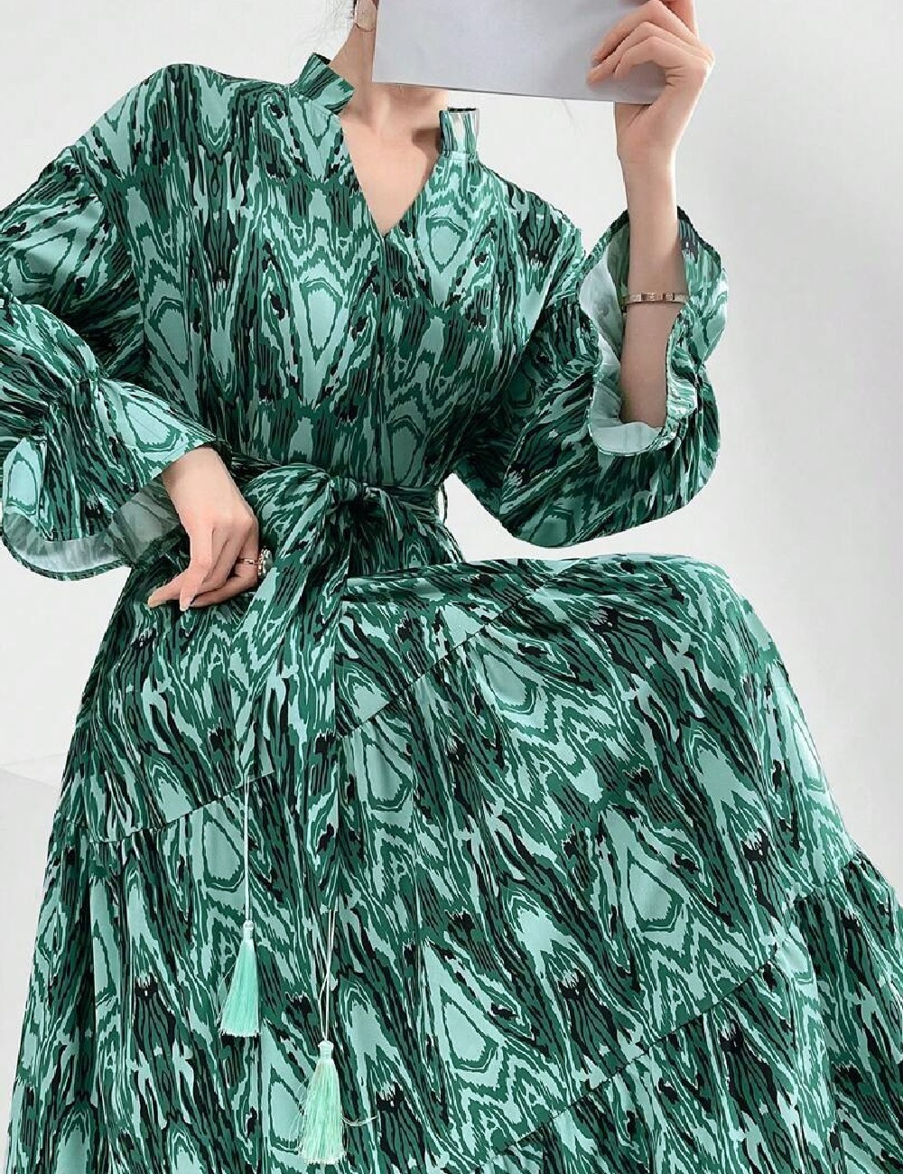 Rochie lunga SHEIN, verde - 1 | YEO