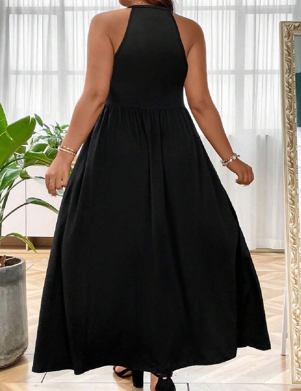 Rochie lunga SHEIN CURVE, negru - 1 | YEO