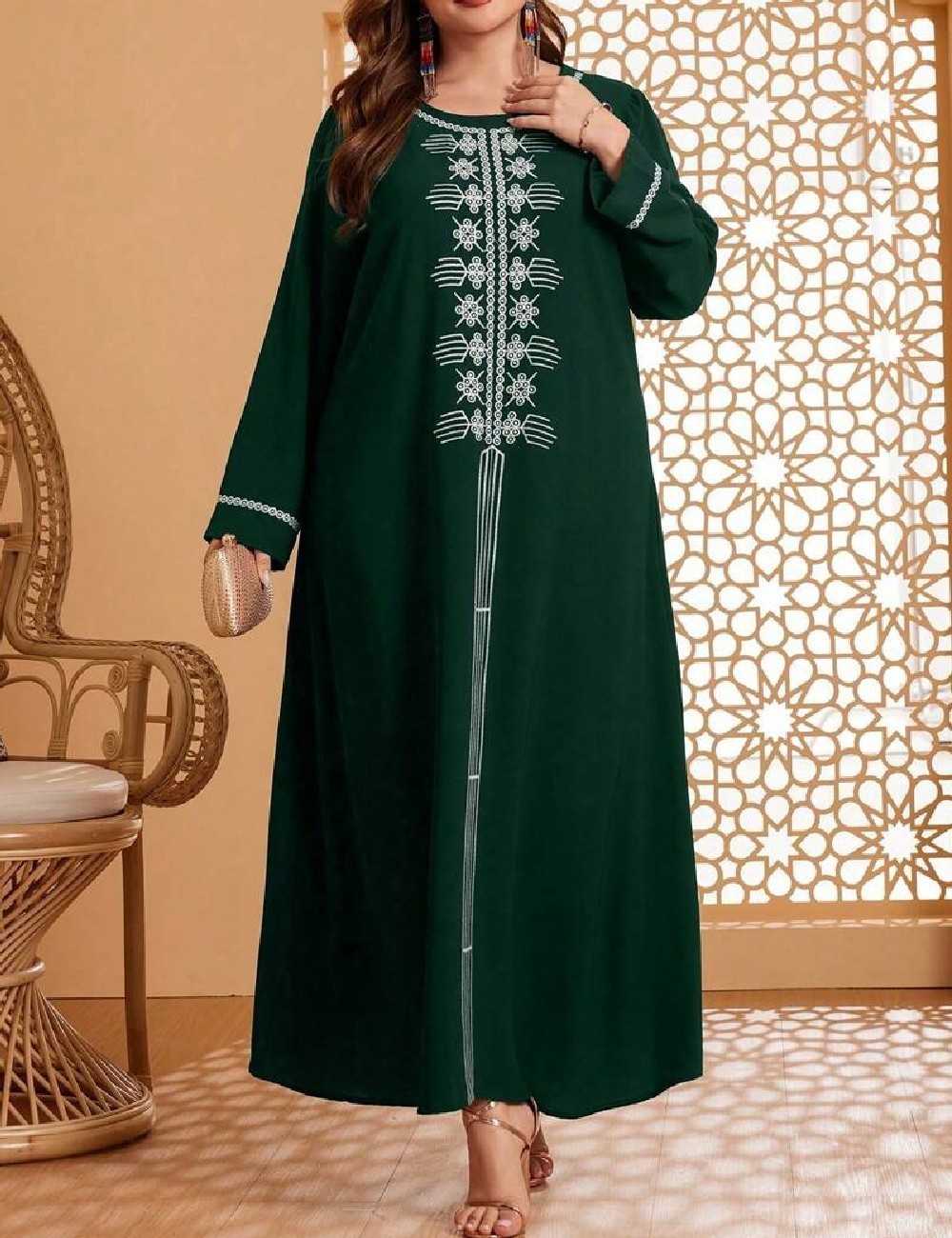 Rochie lunga SHEIN CURVE, verde - 1 | YEO