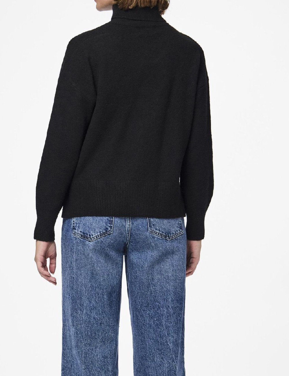 Pulover Pieces, negru - 1 | YEO