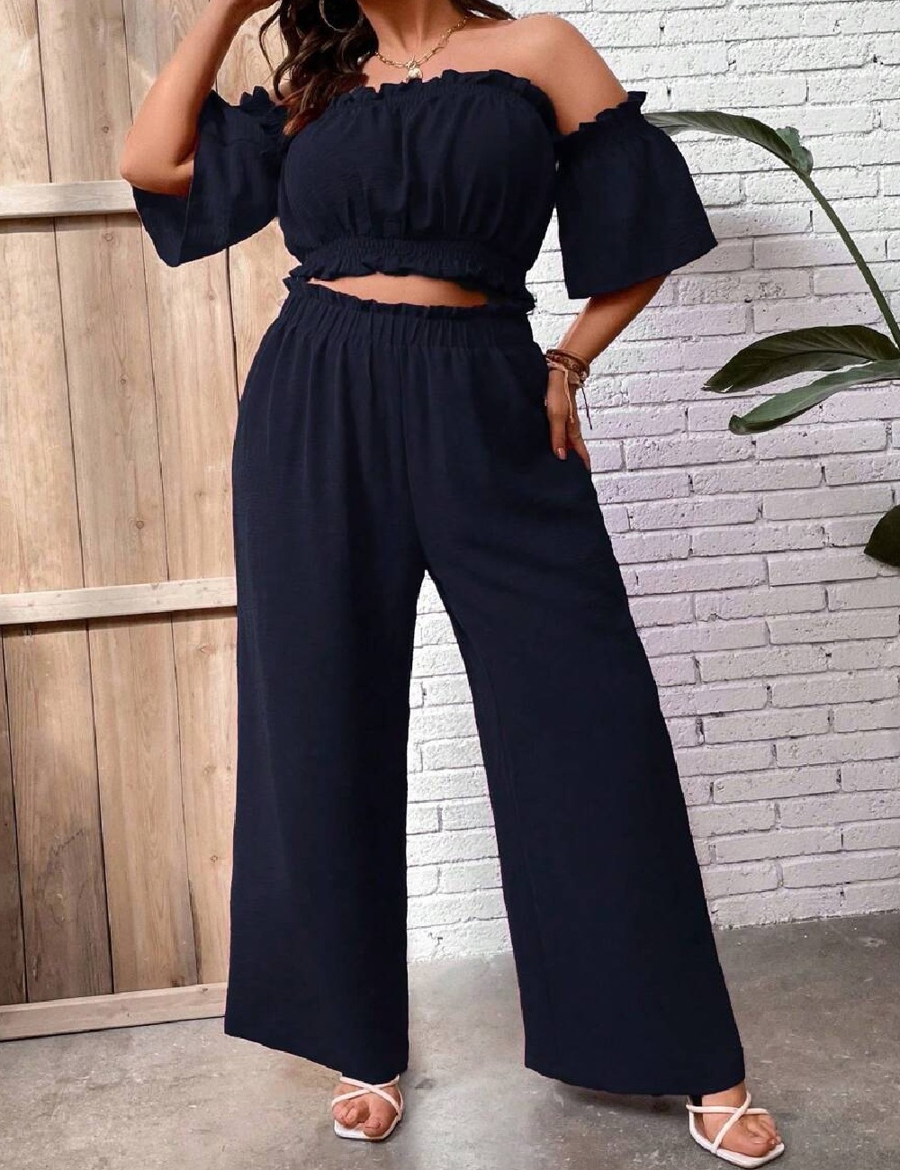 Compleu SHEIN CURVE, bleumarin - 1 | YEO