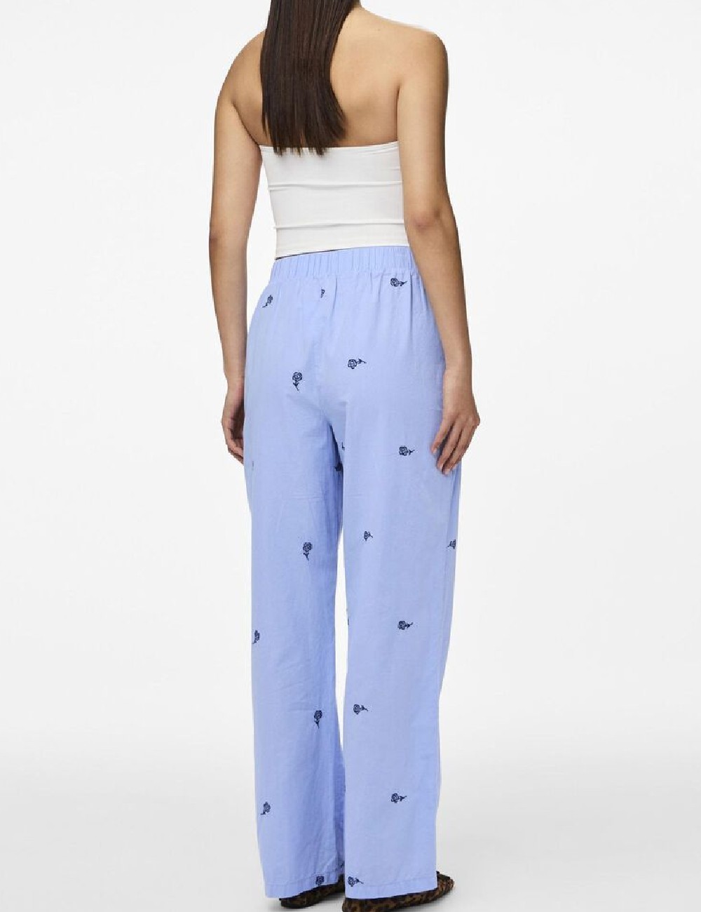 Pantaloni Pieces, albastru - 1 | YEO