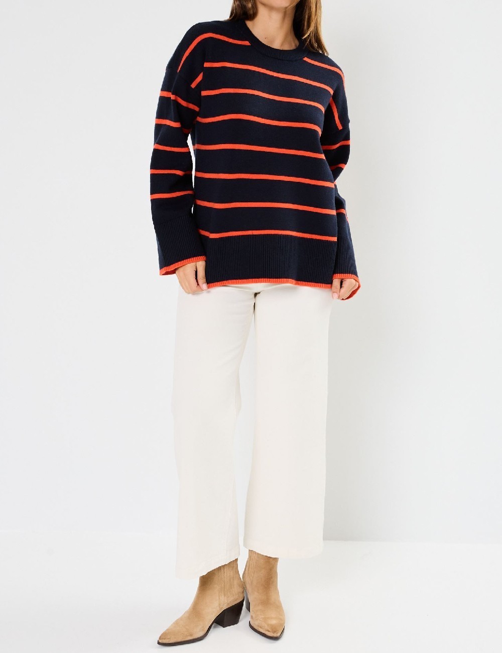 Pulover Pieces, bleumarin inchis - 1 | YEO