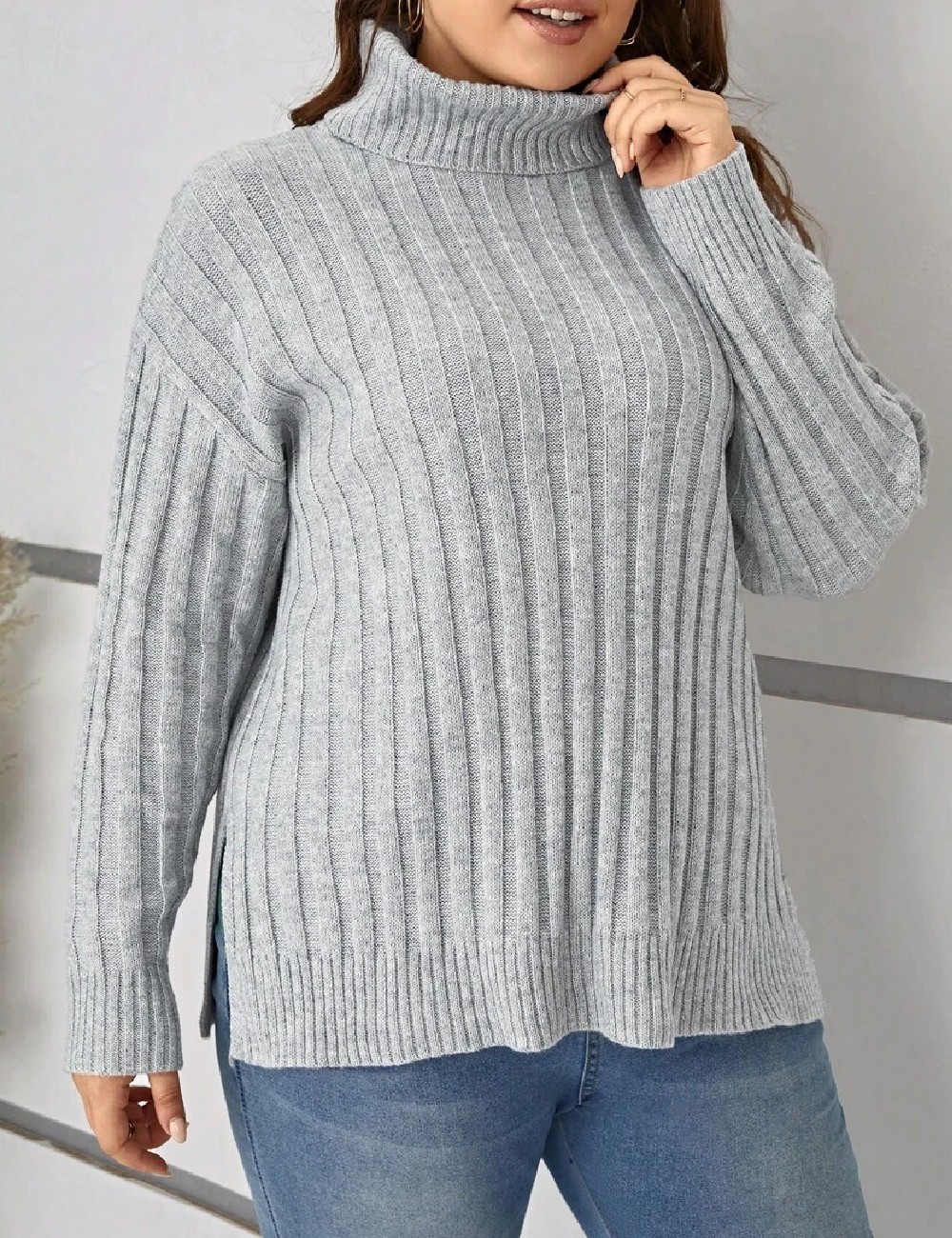 Pulover SHEIN CURVE, gri - 1 | YEO