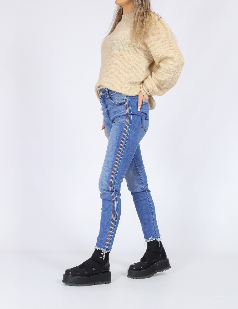 Blugi American Eagle, albastru - 1 | YEO