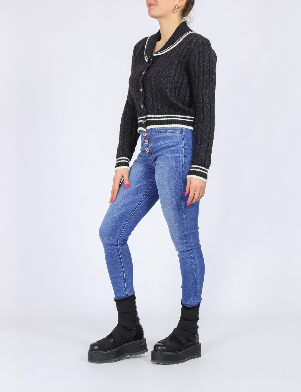 Blugi American Eagle, albastru inchis - 1 | YEO