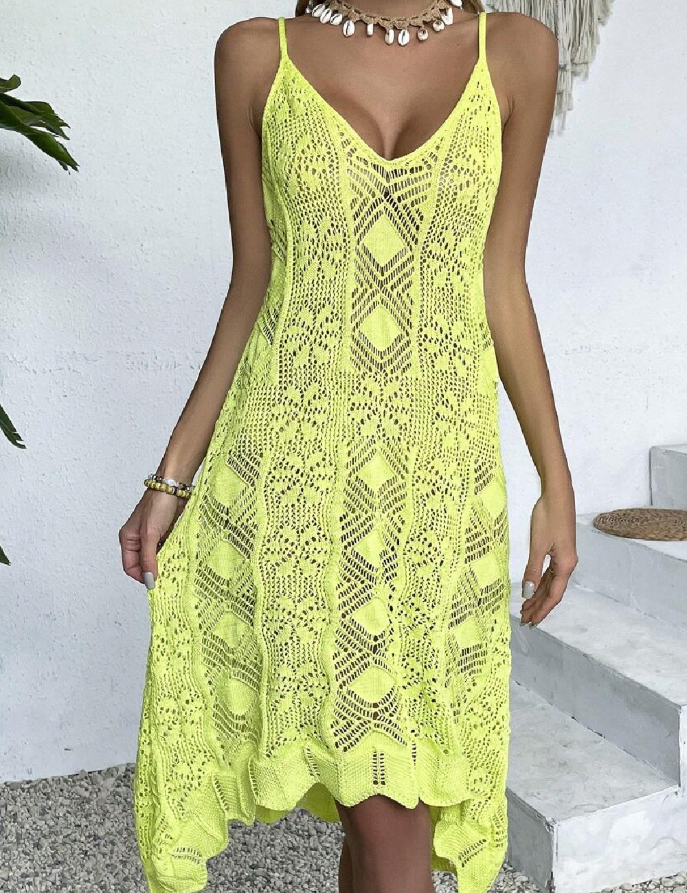 Rochie de plaja Knit Mix, verde