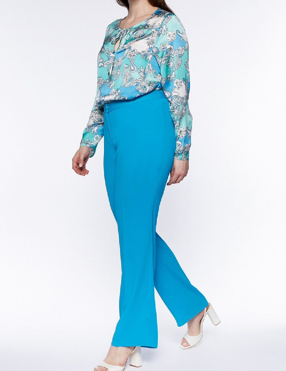 Pantaloni Fiorella Rubino, albastru