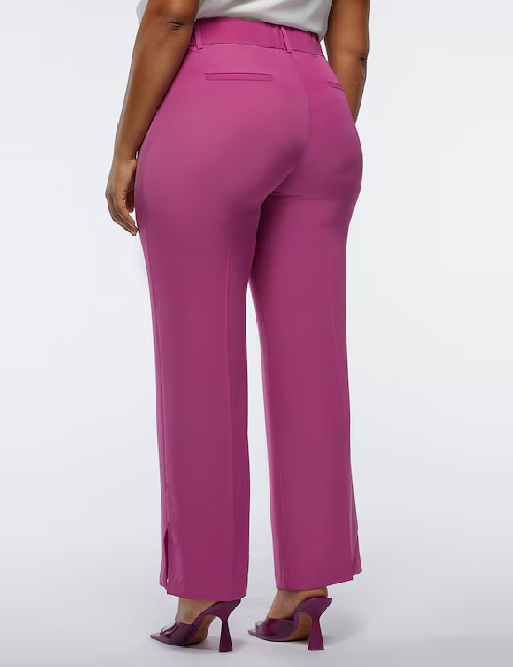 Pantaloni Fiorella Rubino, roz - 1 | YEO