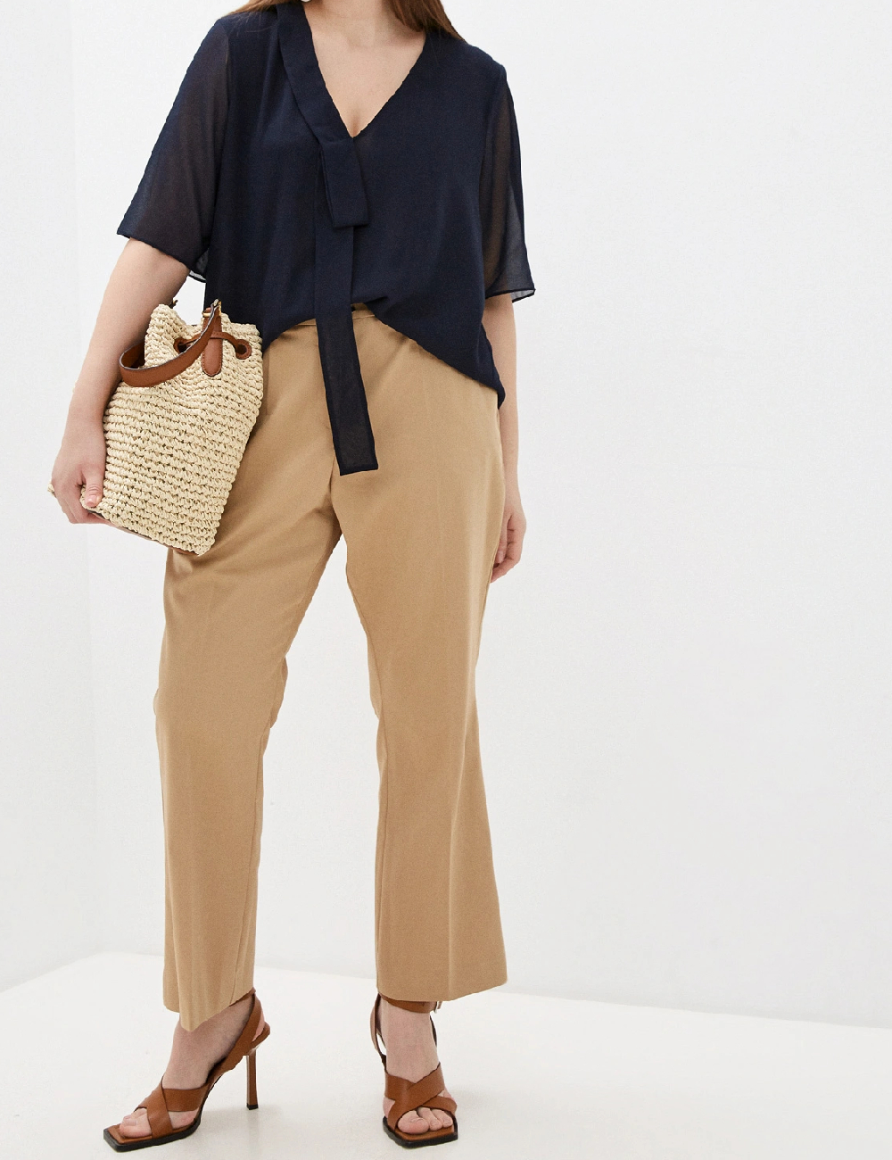 Pantaloni Elena Miro, maro - 1 | YEO