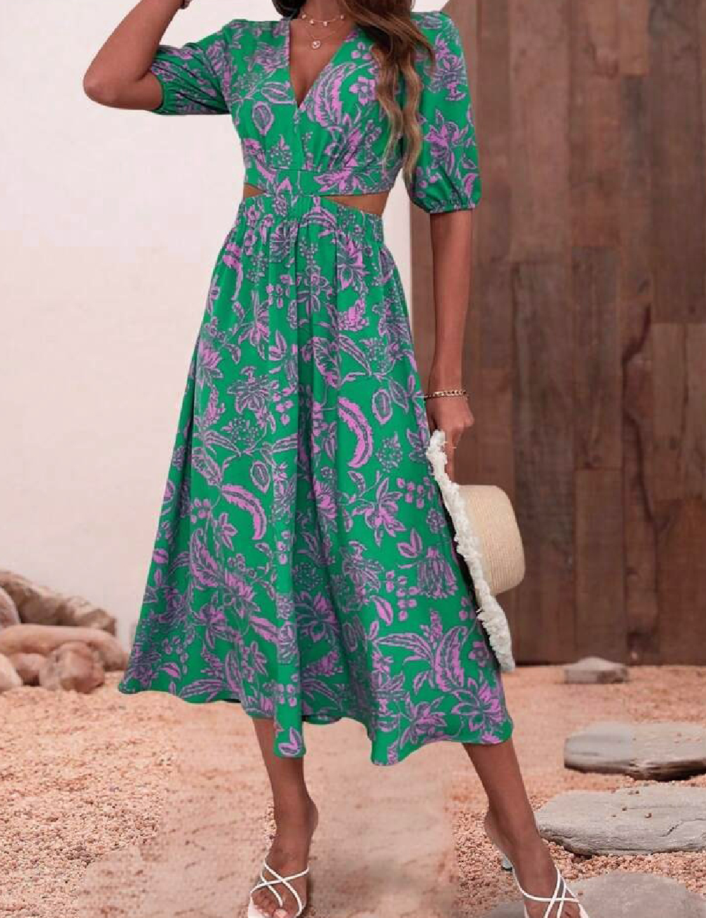 Rochie medie SHEIN, verde