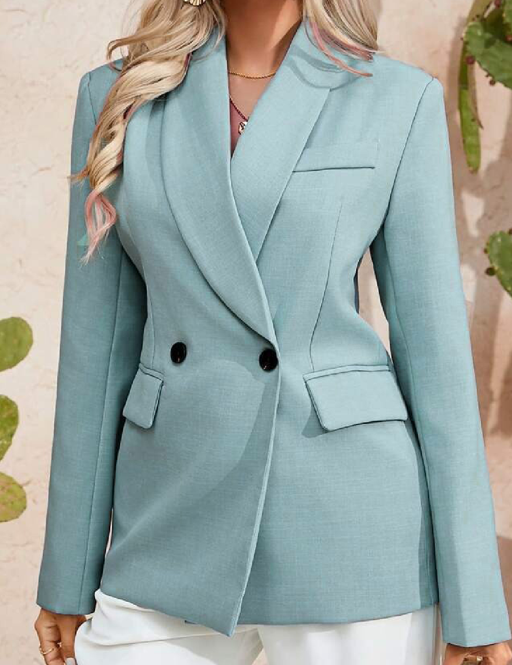 Sacou SHEIN, turcoaz - 1 | YEO