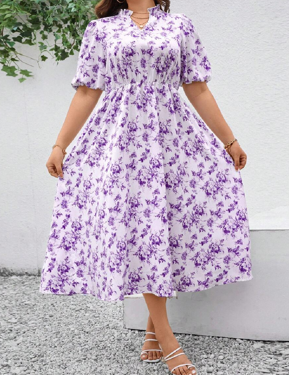 Rochie medie SHEIN CURVE, mov - 1 | YEO