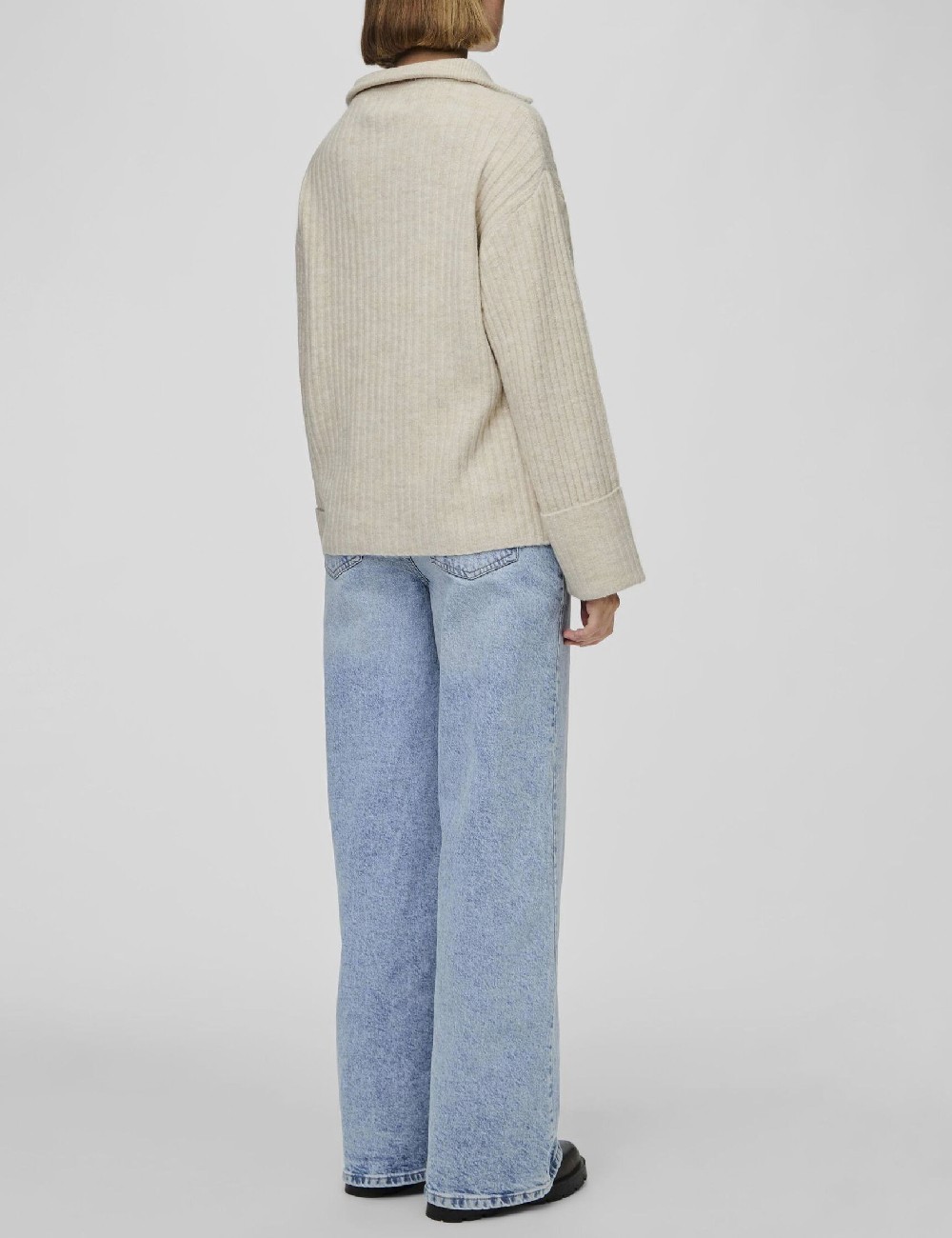Pulover Pieces, crem - 1 | YEO