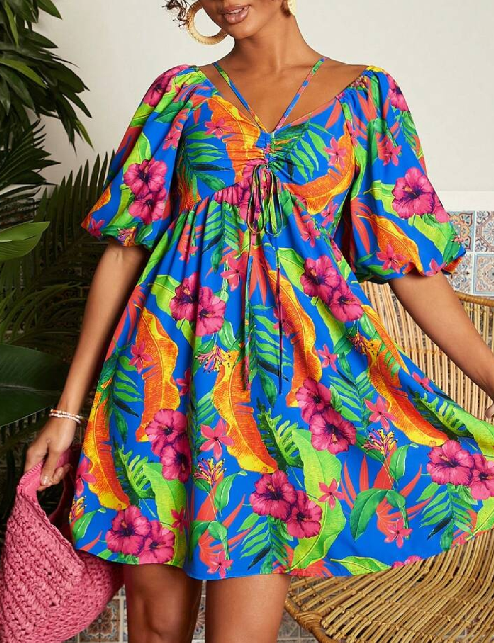 Rochie scurta SHEIN, mix culori