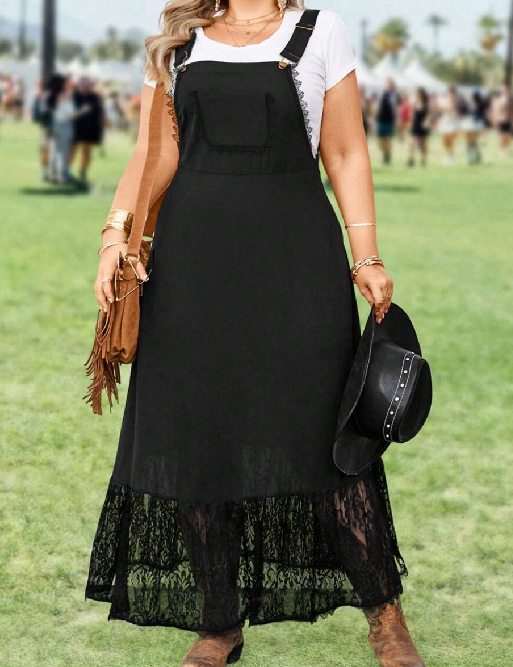 Rochie lunga SHEIN CURVE, negru