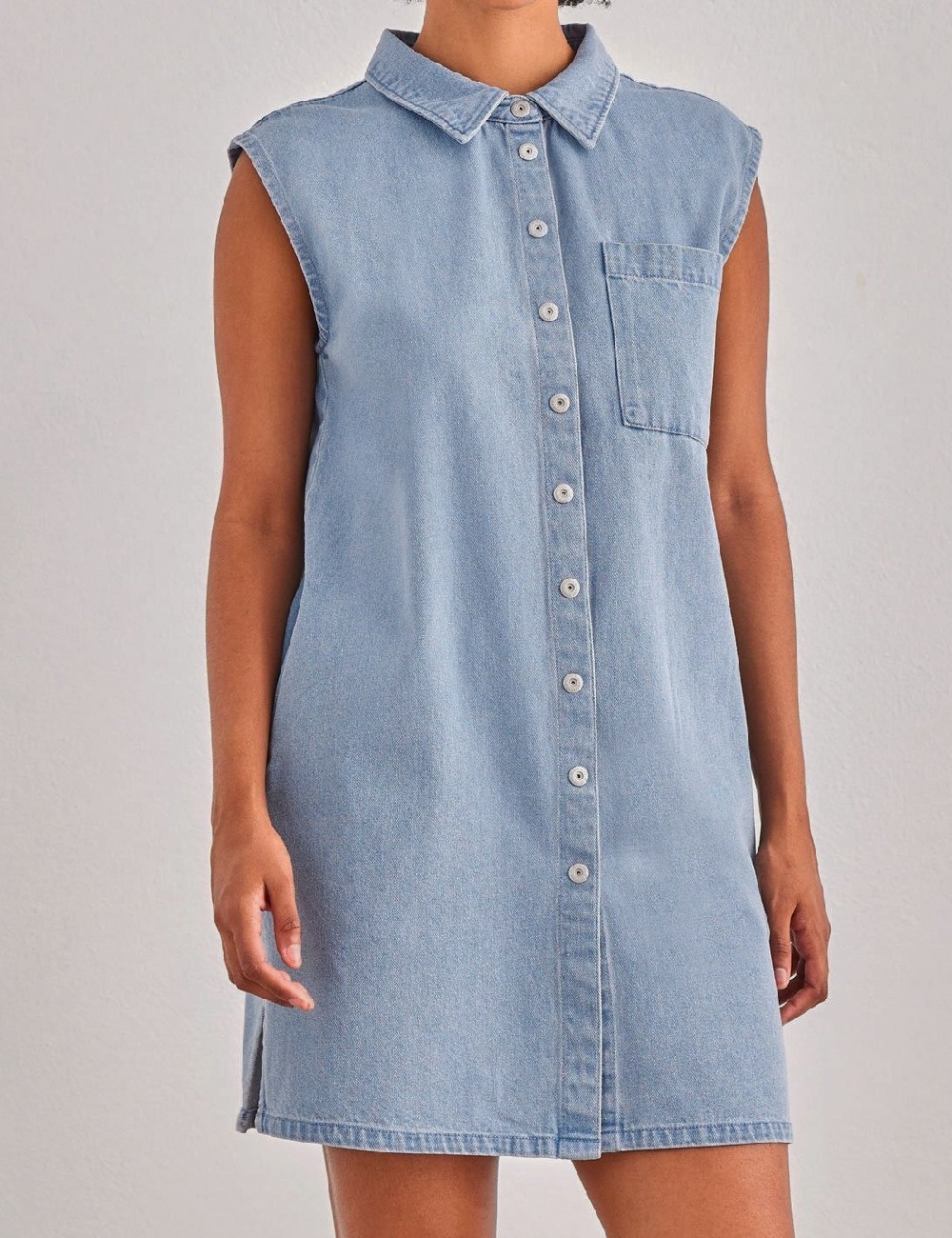 Rochie scurta Pieces, albastru - 1 | YEO