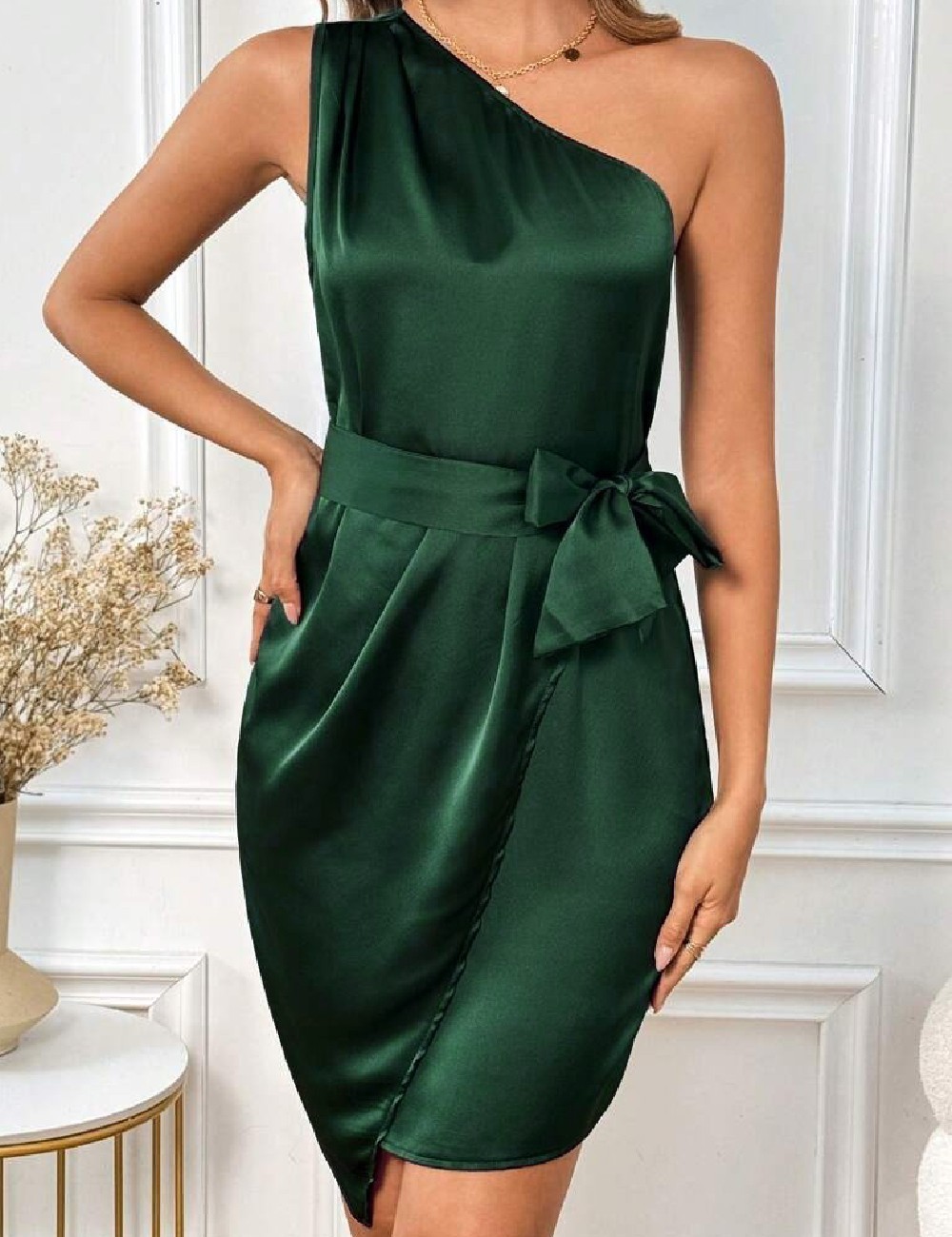 Rochie scurta SHEIN, verde - 1 | YEO