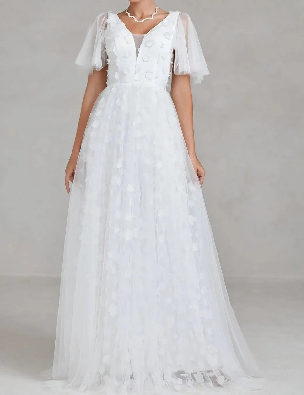 Rochie lunga Faeriesty, alb