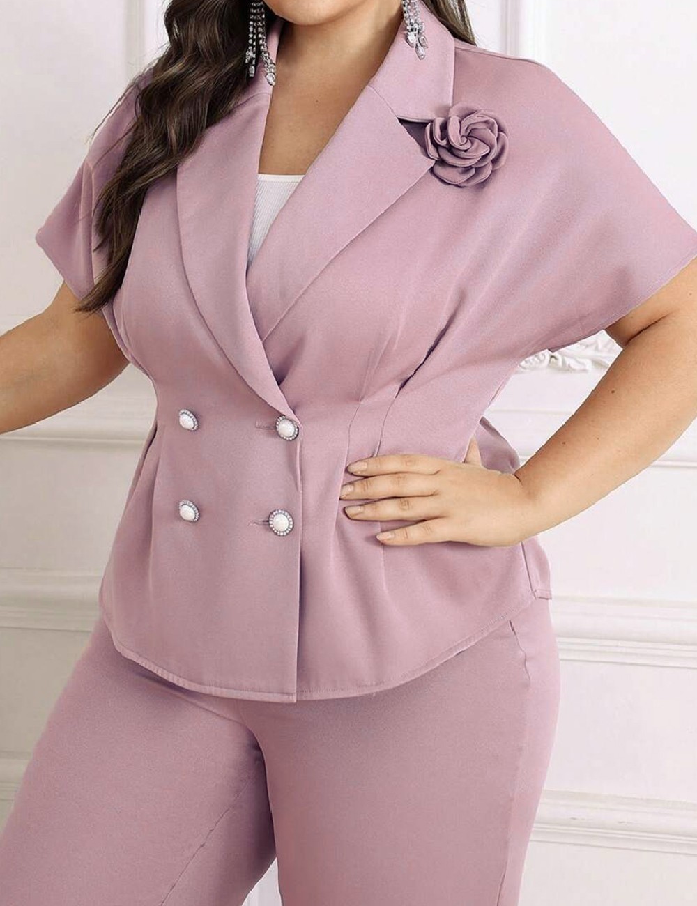 Compleu SHEIN CURVE, roz - 1 | YEO