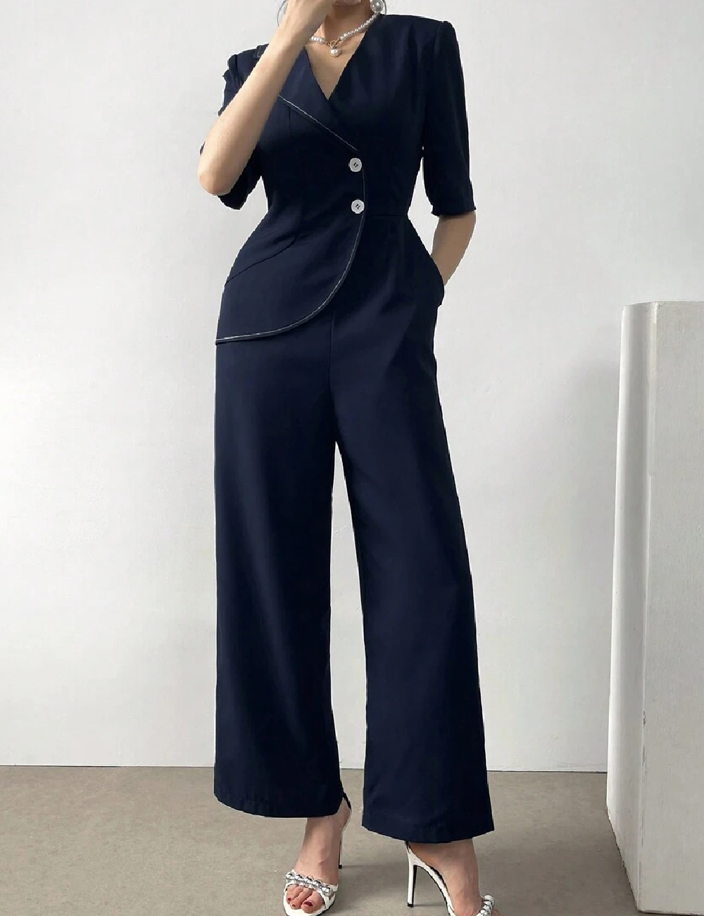 Salopeta SHEIN, bleumarin