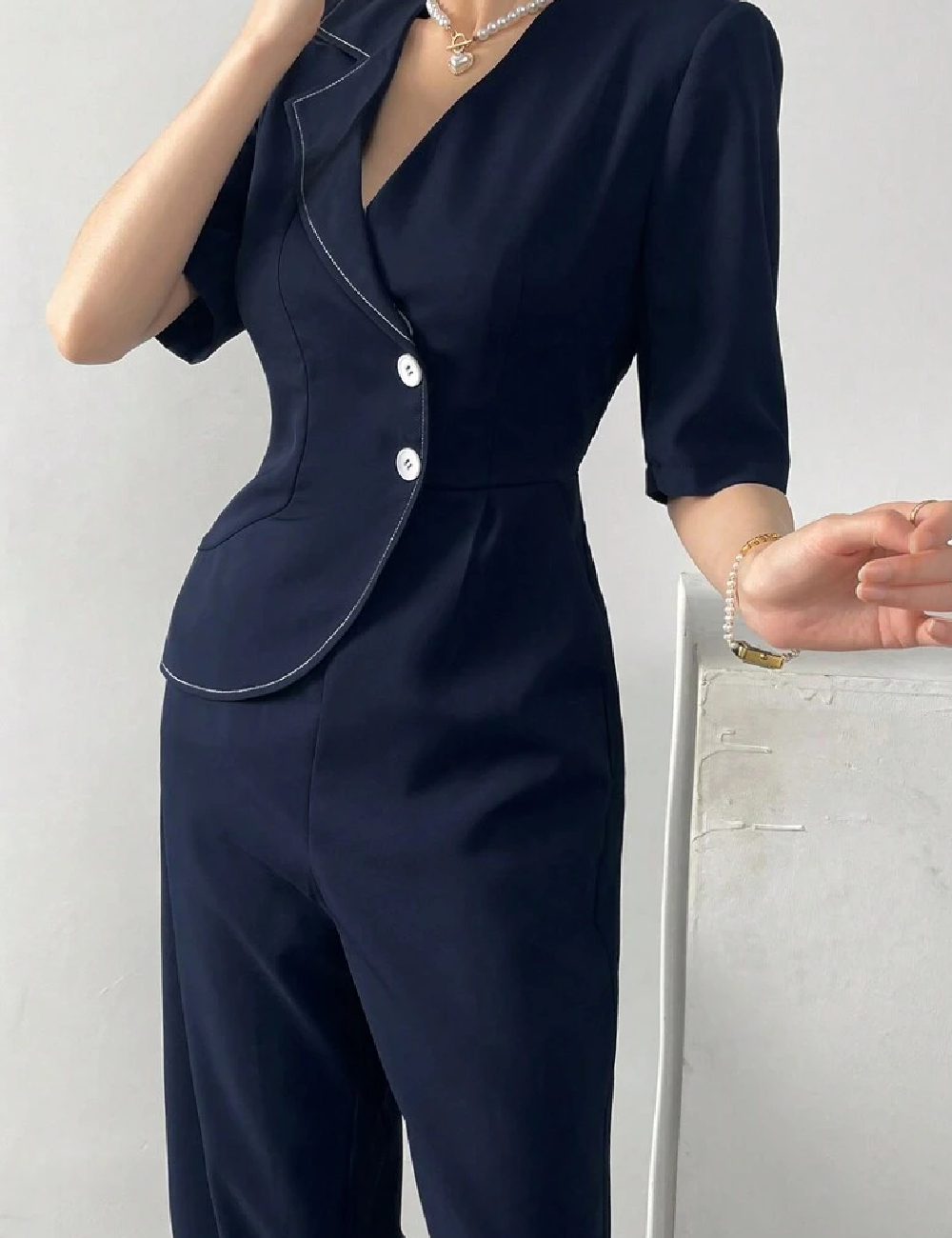 Salopeta SHEIN, bleumarin - 1 | YEO