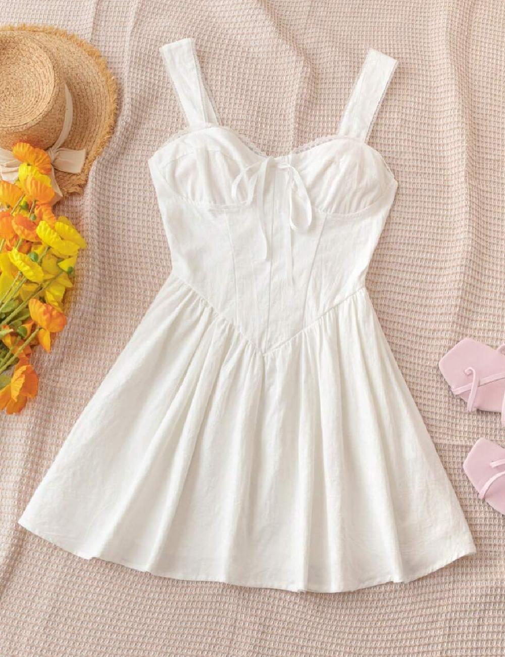 Rochie scurta SHEIN, alb