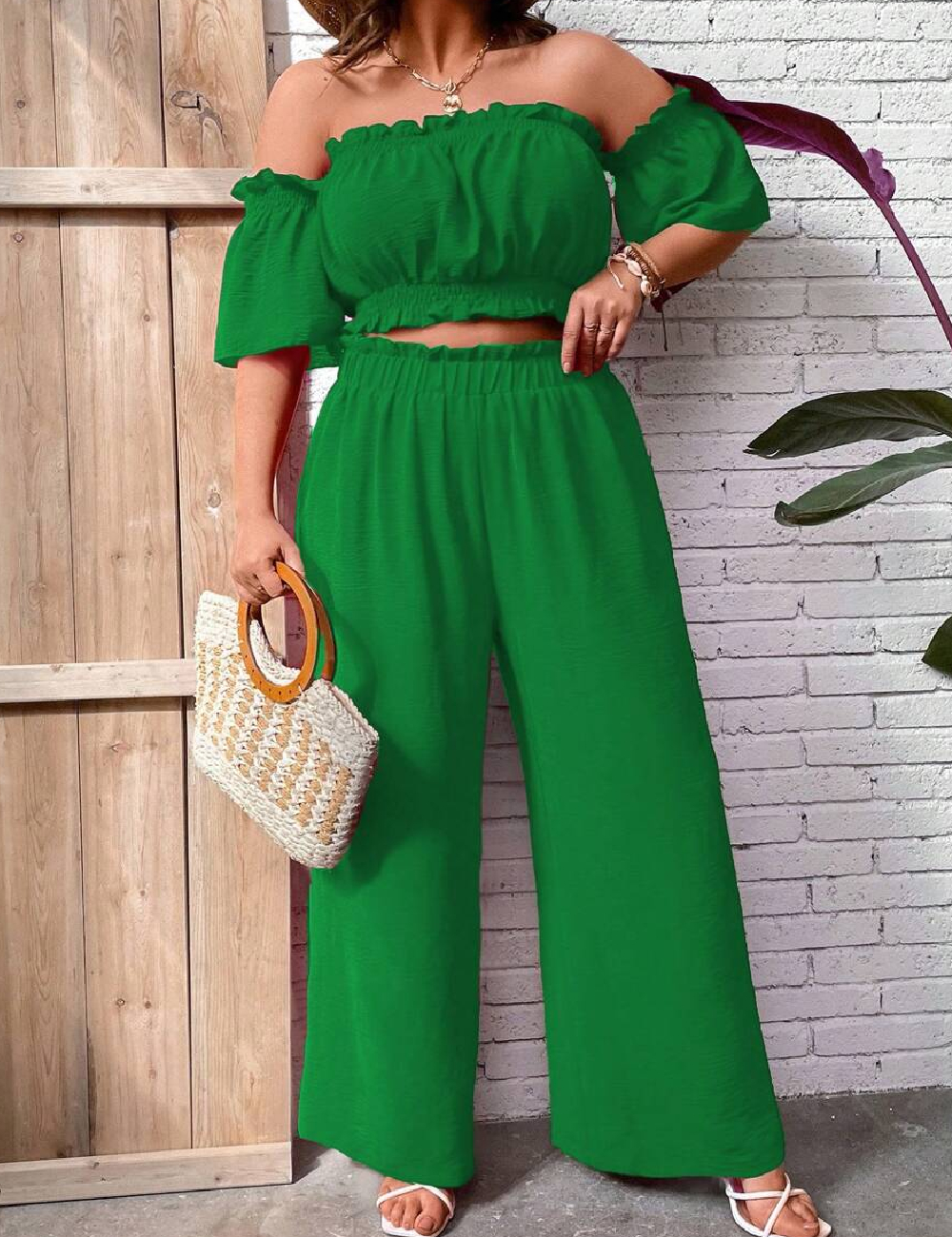 Compleu SHEIN CURVE, verde
