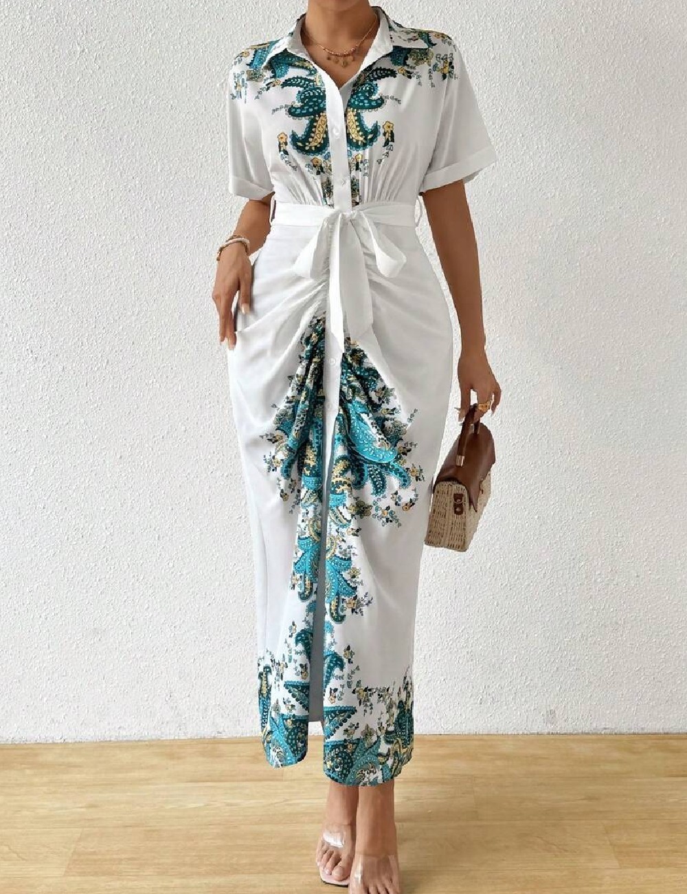 Rochie medie SHEIN, alb - 1 | YEO