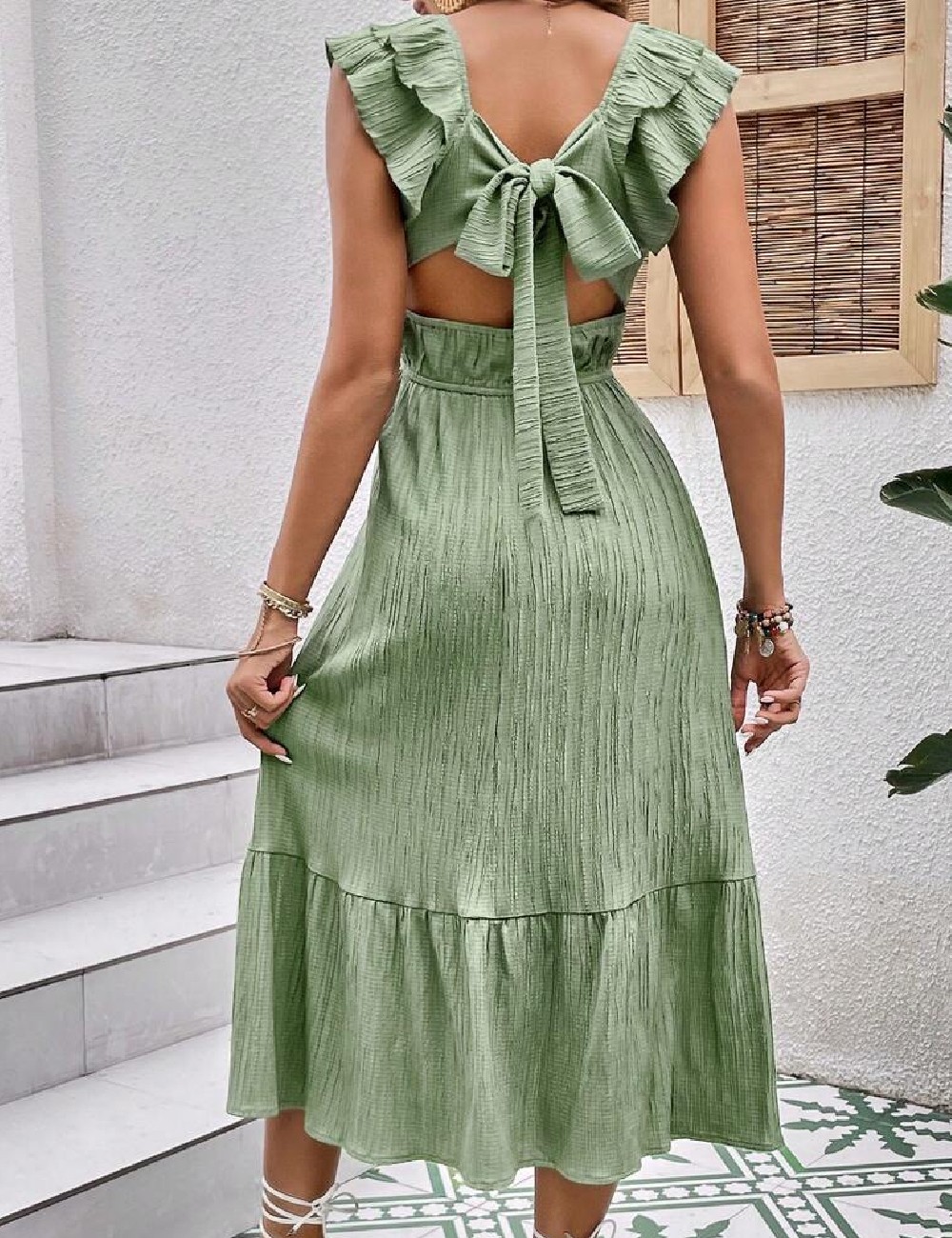 Rochie medie SHEIN, verde - 1 | YEO