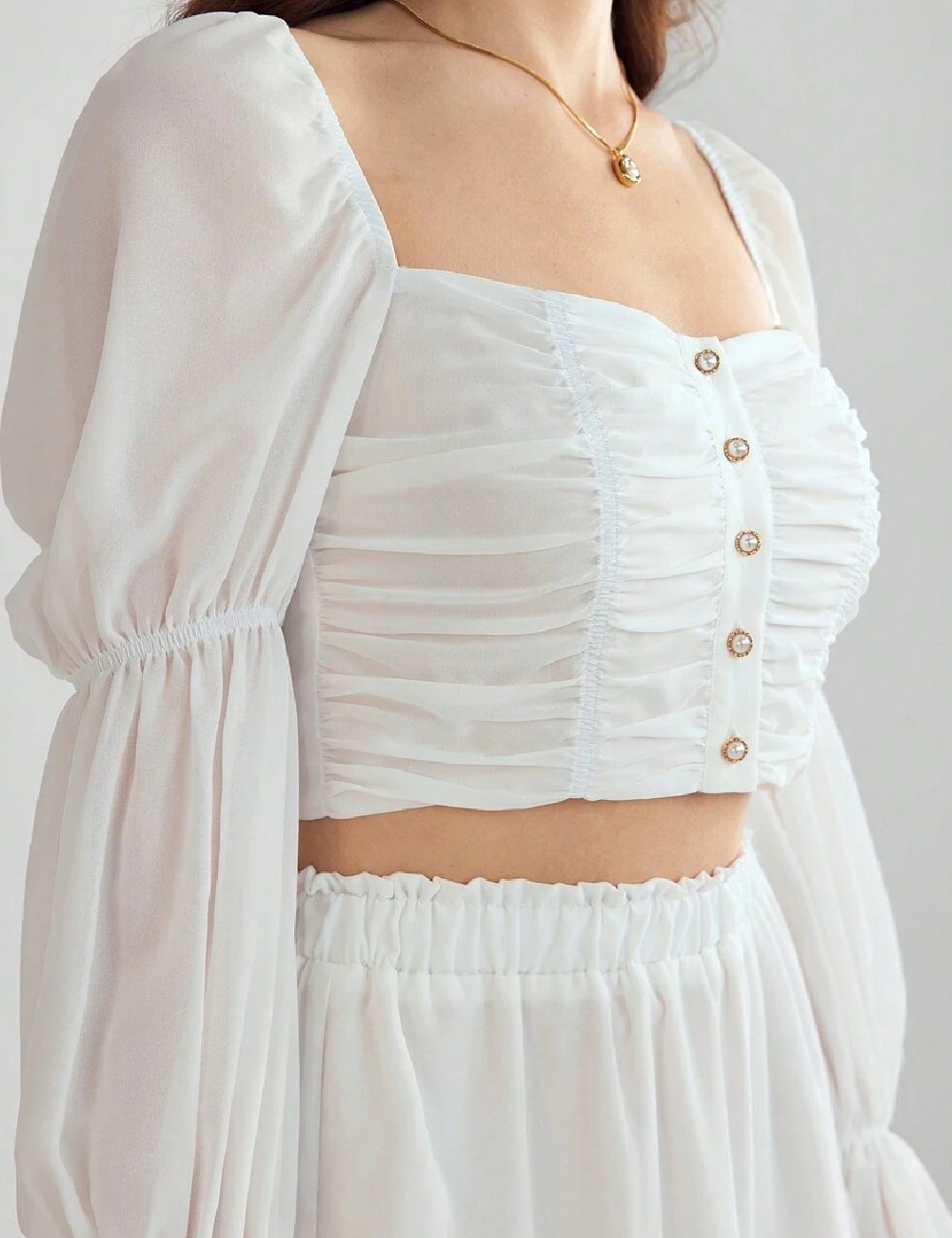 Top SHEIN, alb - 1 | YEO