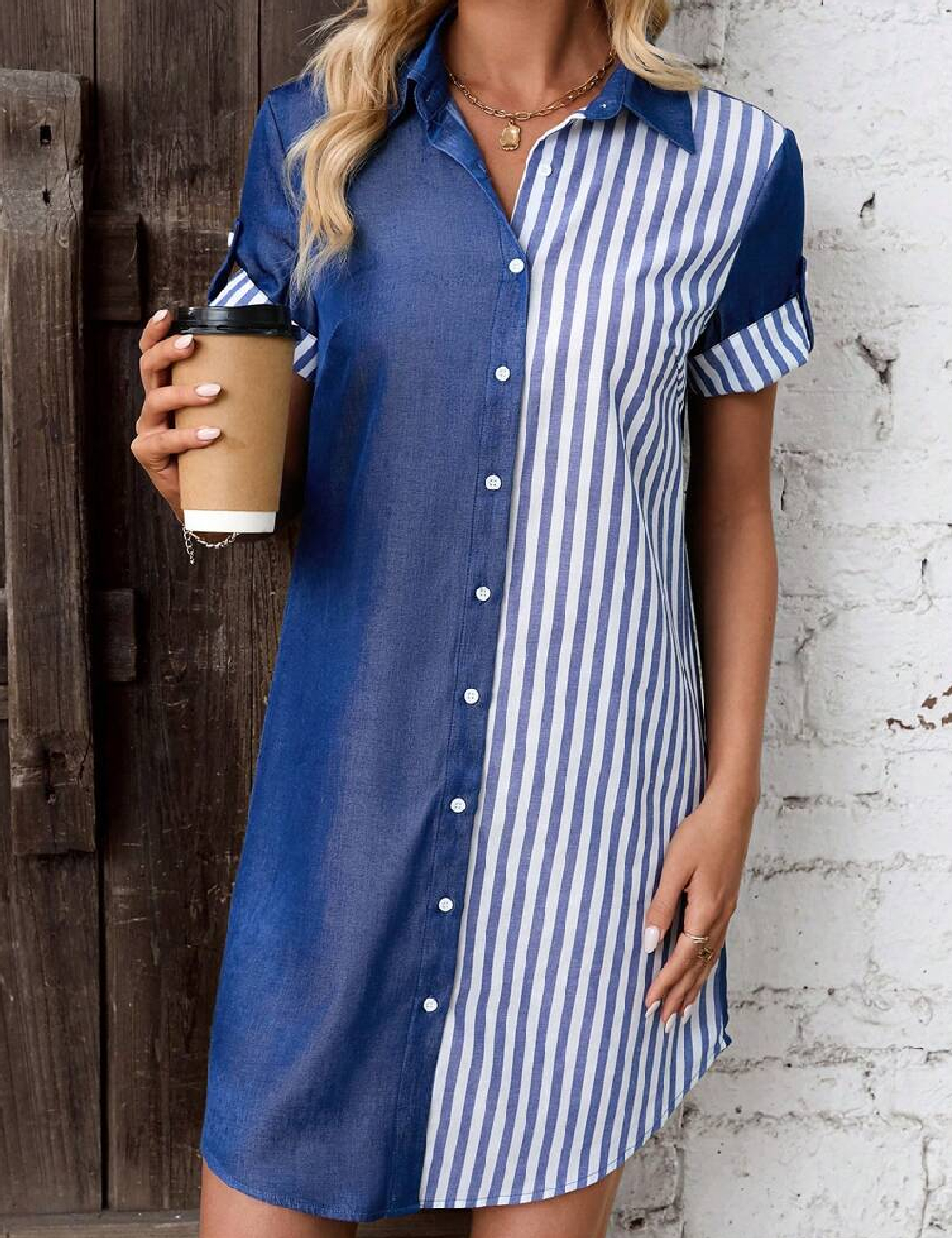 Rochie scurta SHEIN, albastru