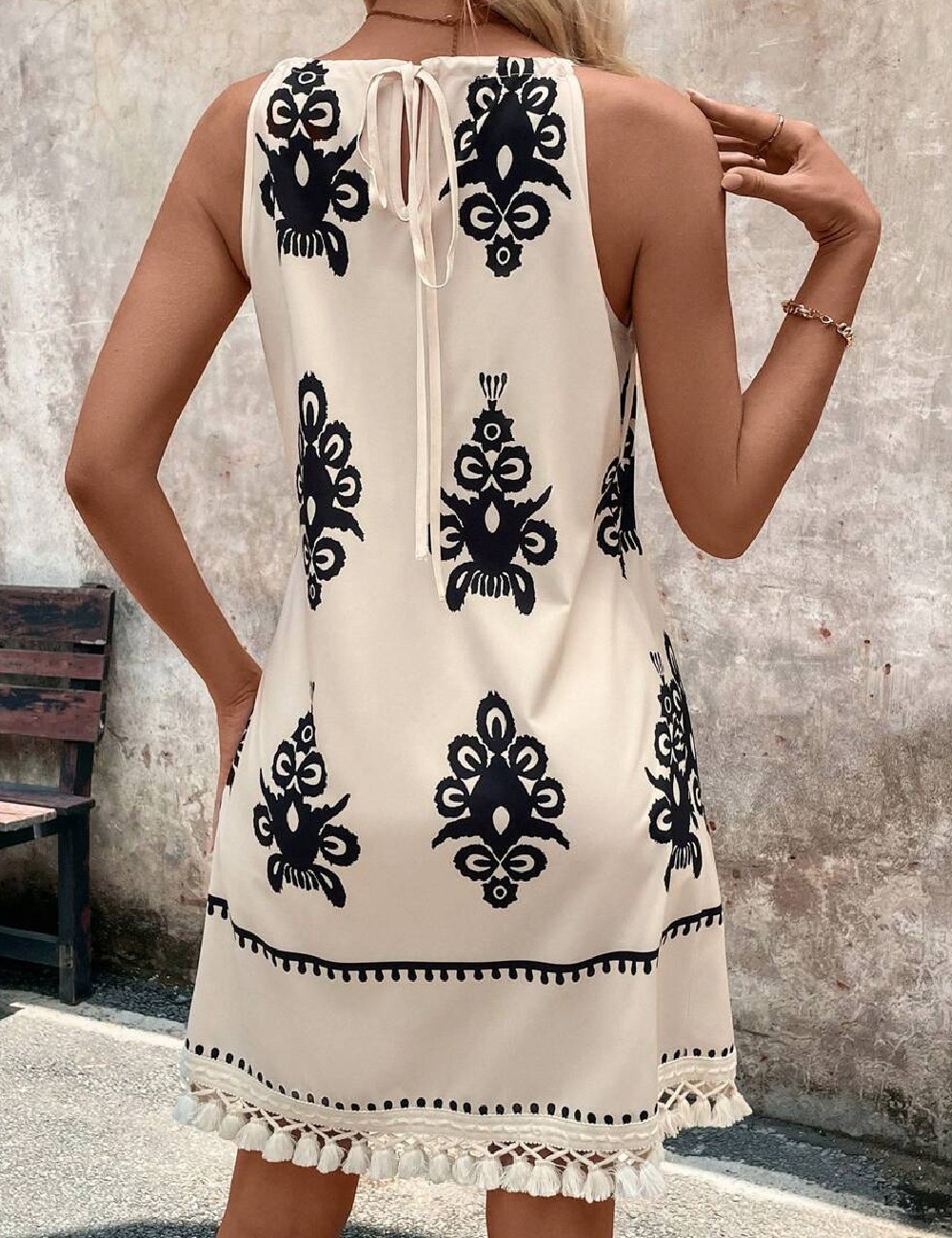 Rochie scurta SHEIN, crem - 1 | YEO