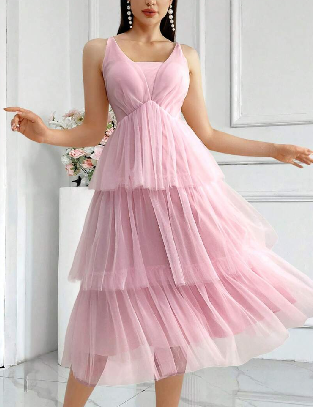 Rochie medie SHEIN, roz