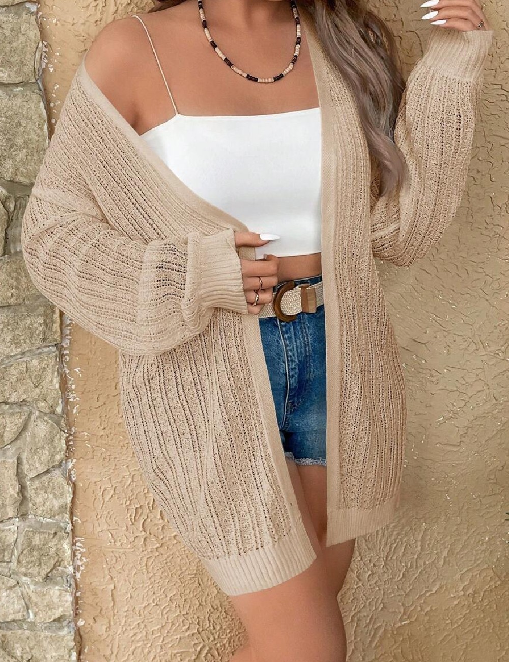 Cardigan SHEIN CURVE, maro - 1 | YEO