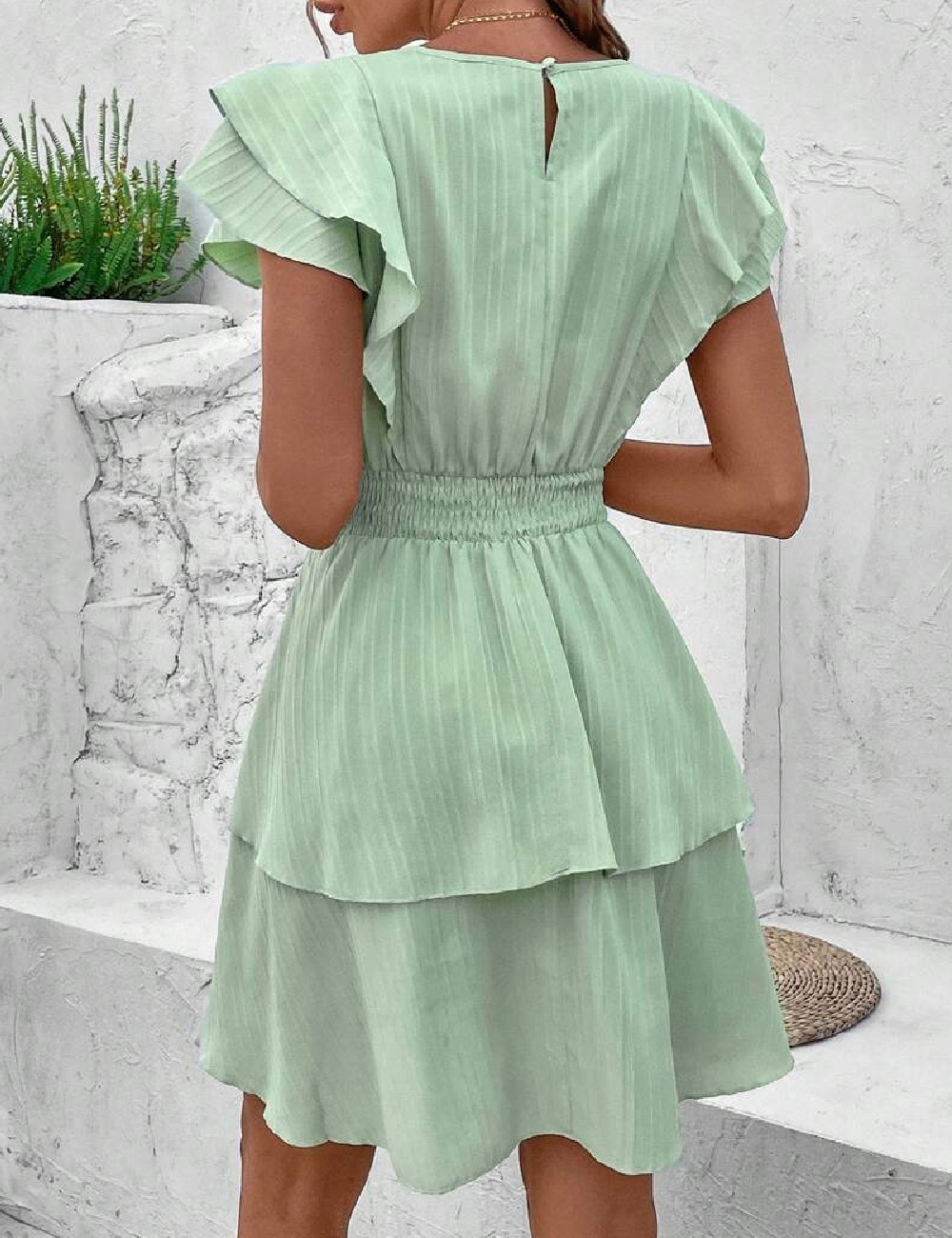 Rochie scurta SHEIN, verde - 1 | YEO