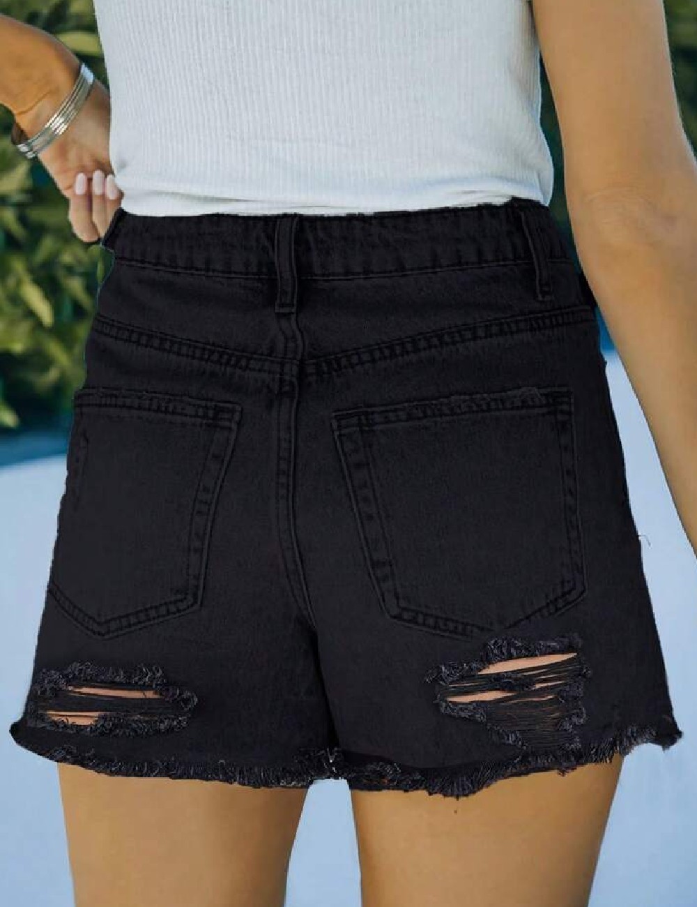 Pantaloni scurti SHEIN, negru - 1 | YEO