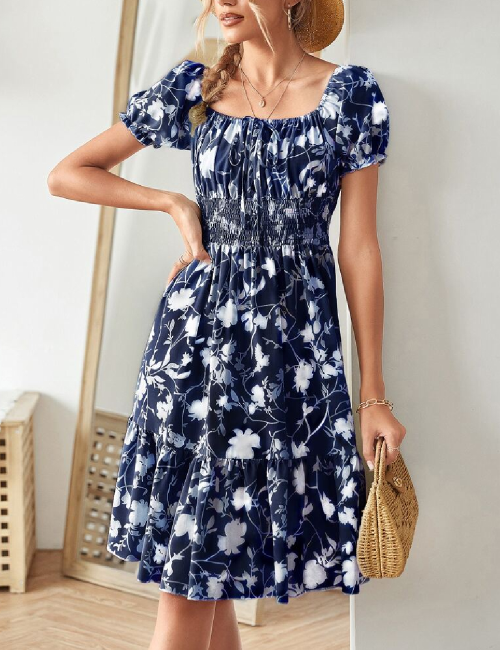 Rochie scurta SHEIN, bleumarin