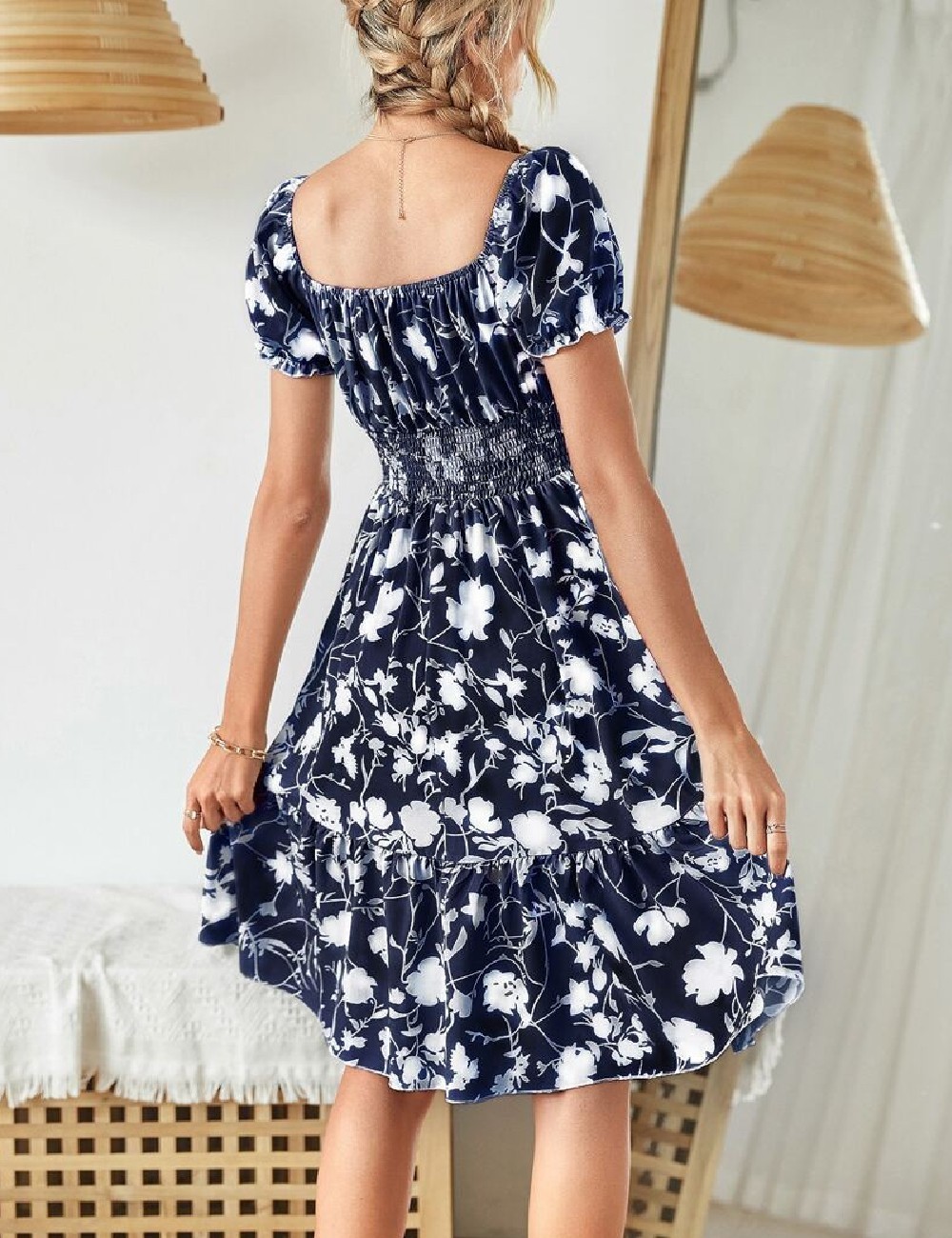 Rochie scurta SHEIN, bleumarin - 1 | YEO
