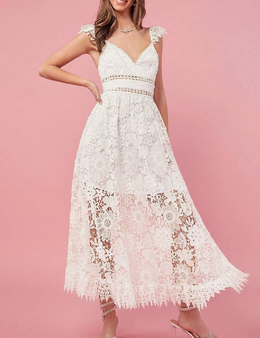 Rochie lunga SHEIN, alb