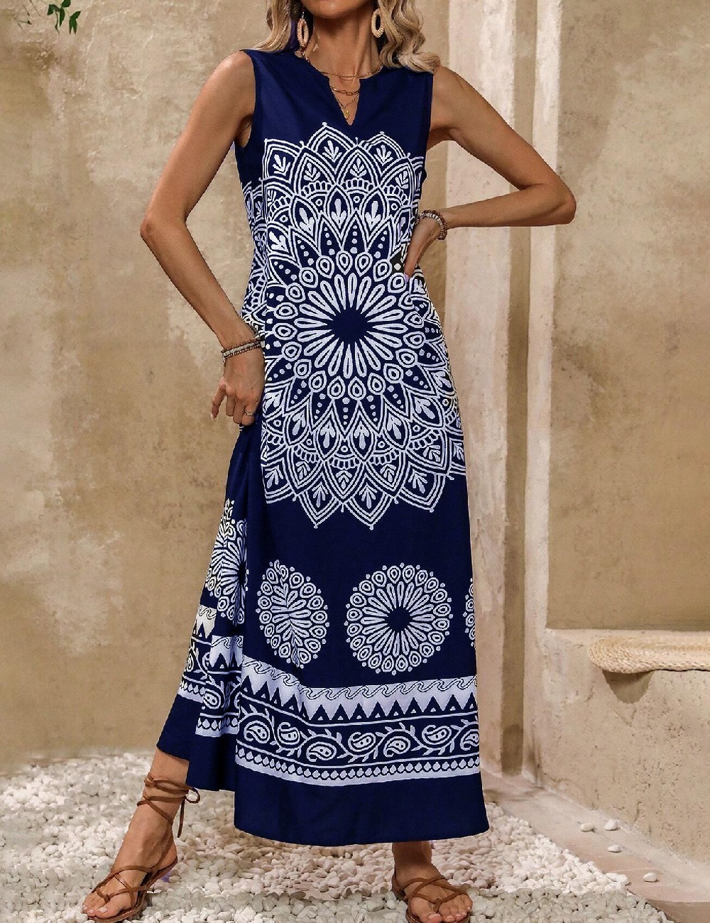 Rochie lunga SHEIN, bleumarin - 1 | YEO