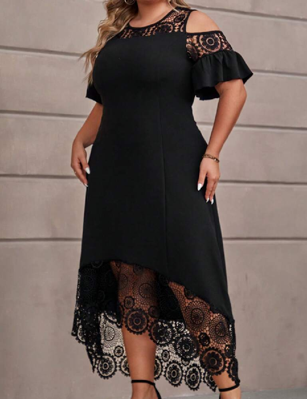 Rochie lunga SHEIN CURVE, negru