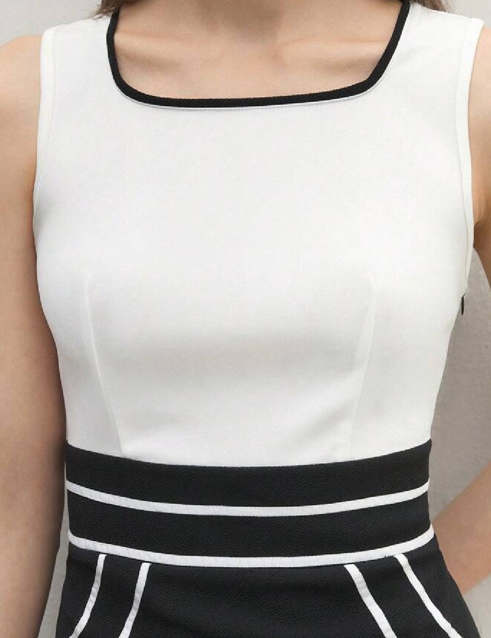 Rochie scurta SHEIN, alb/negru - 1 | YEO