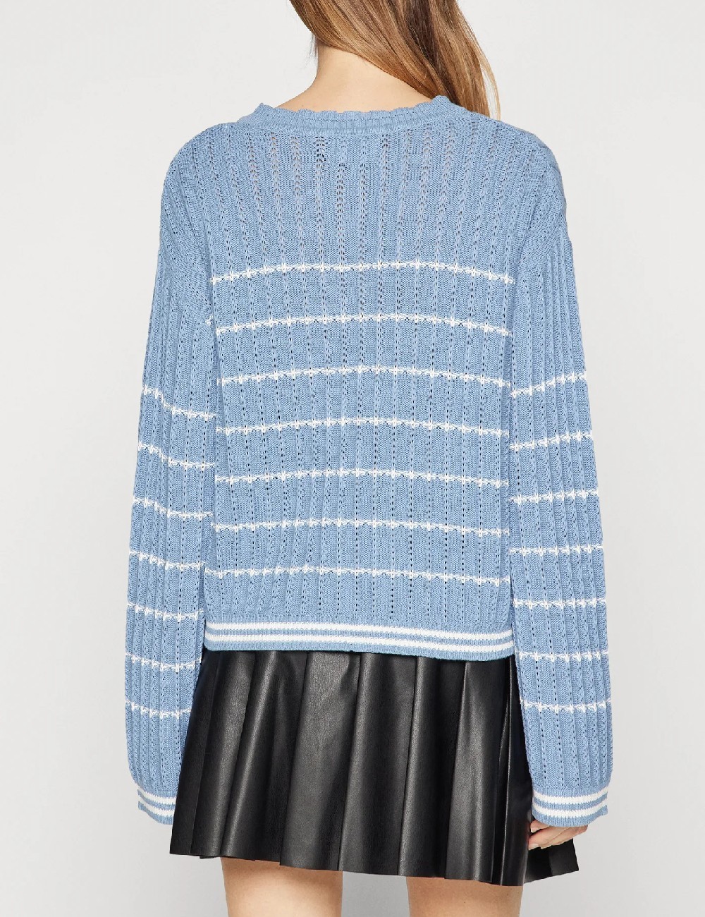 Bluza Pieces, albastru - 1 | YEO