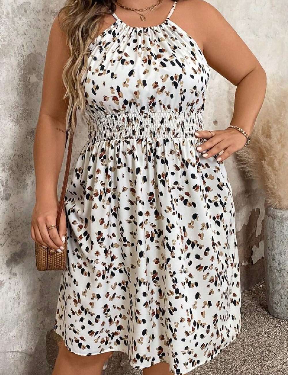 Rochie scurta SHEIN CURVE, alb